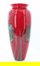 Richard Satava (Born 1950) American, Red Iris Art Glass Studio Vase