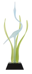 Whitfield-Kelemen Glass Art Heron Sculpture