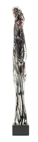 Tall Free Form Art Glass Sculpture