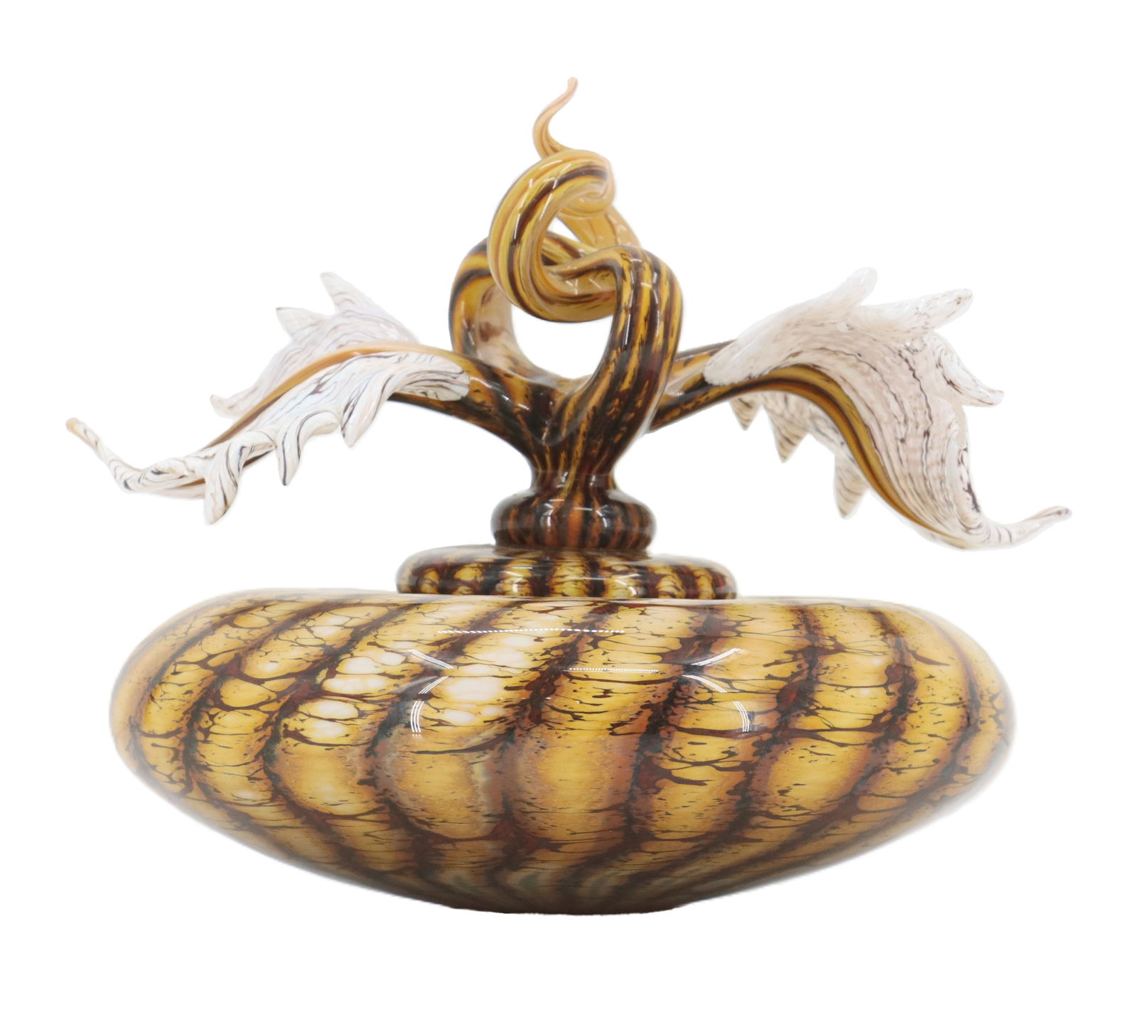 Two Piece Gartner Brown Art Glass Bottle (1 of 18)