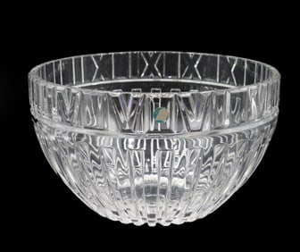 German Tiffany & Co. Atlas Pattern Crystal Bowl