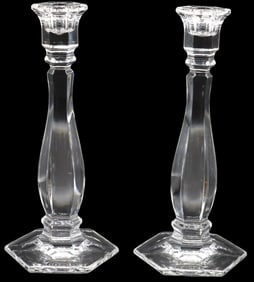 Pair of Tiffany & Co. Crystal Candlesticks