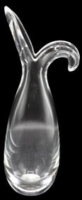 American Steuben Art Glass Pitcher Plant Sheared Rim Flower Vase