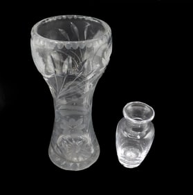 Simon Pearce (Born 1946) English/American, (2) Art Glass Vases