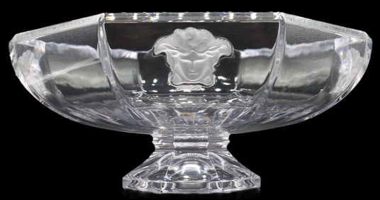 Rosenthal Versace Medusa Lumiere Crystal Centerpiece Bowl