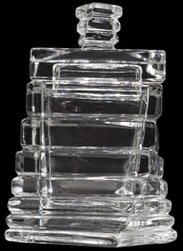 German Rosenthal Modernist Turnus Lidded Crystal Candy Dish