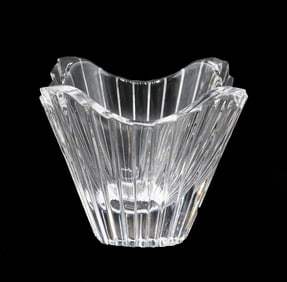 Swedish Orrefors Cut Glass Vase