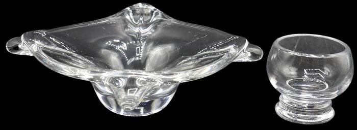 (2) Val Saint Lambert Glass Pieces