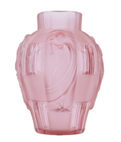 Bohemian/Czech Schlevogt Glassworks Violet Art Deco "Ingrid" Vase