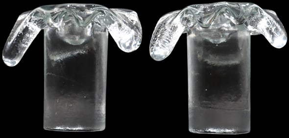 Pair of American Blenko Mid Century Art Glass Candleholders