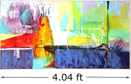 John Farr (21st Century) American, Large Acrylic on Canvas Abstract