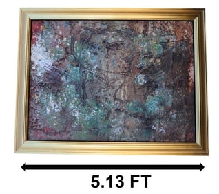 Jamali (Born 1944) Pakistani/American, Large Modern Expressionist Mixed Media on Panel