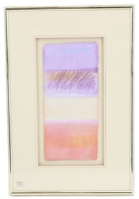 Andre Strong (Born 1952) American, Framed Dyed Fabric Abstract