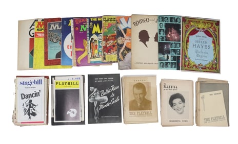 (133) Vintage Magazines, Playbills, Pieces of Film and Theatrical Memorabilia, Etc.