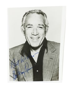 Original B & W Signed Photo of Acting legend Anthony Quinn