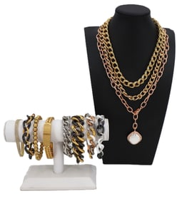 (11) Bronze Bold and Contemporary Jewelry Pieces