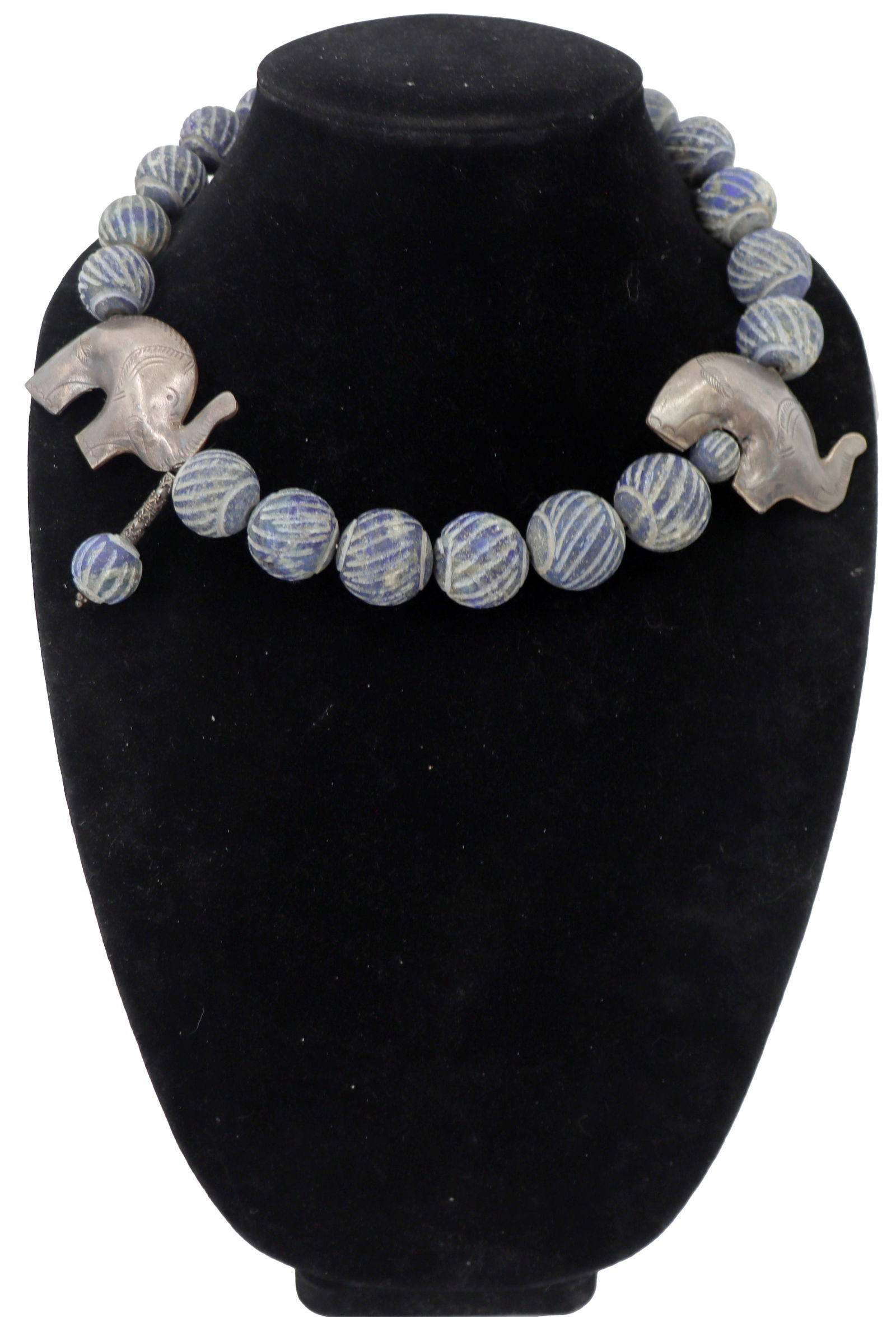 Low Grade Silver and Lapis Necklace (1 of 10)