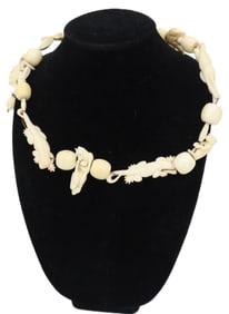 Carved Bone Necklace