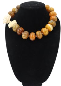 Bone and Hardstone Necklace