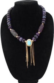 Purple Hardstone Necklace