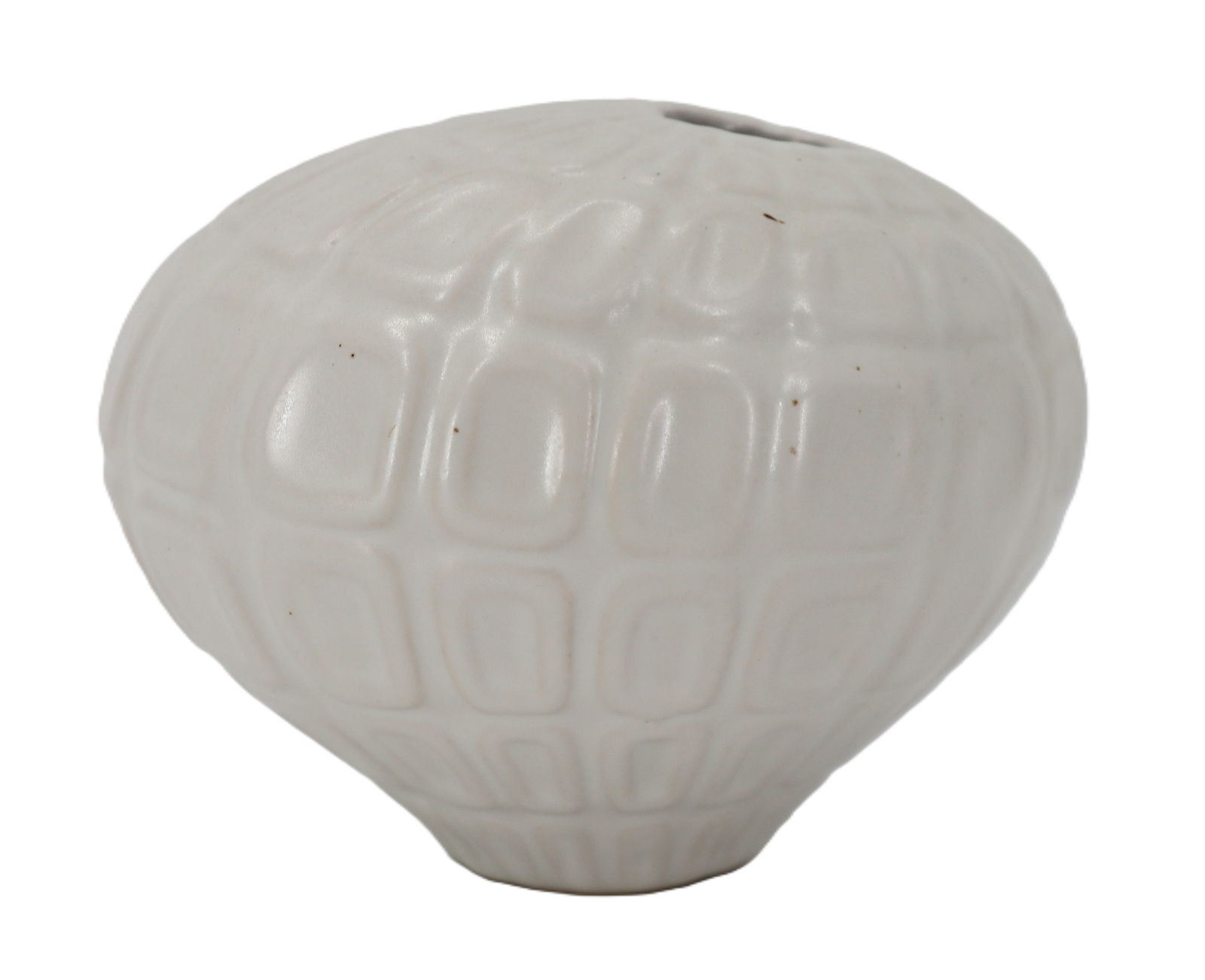 Jonathan Adler (Born 1966) American, Unique White Art Pottery Vase: Jonathan Adler (born 1966) American, Unique White Art Pottery Vase. Coral-like shape with asymmetrical geometric alligator-scale style markings throughout. Marked on base and on informative label