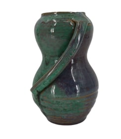 William J. Gordy (1910-1993) American, Green Glazed Art Pottery Double Gourd Vase