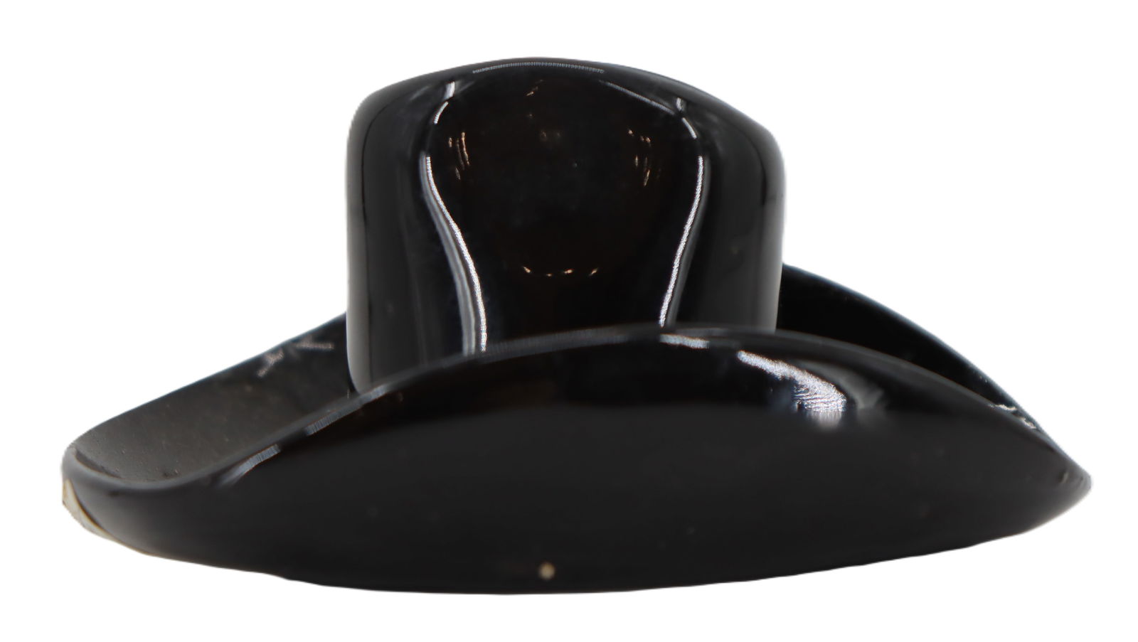 William J. Gordy (1910-1993) American, Tiny Black Glazed Art Pottery Cowboy Hat (1 of 11)