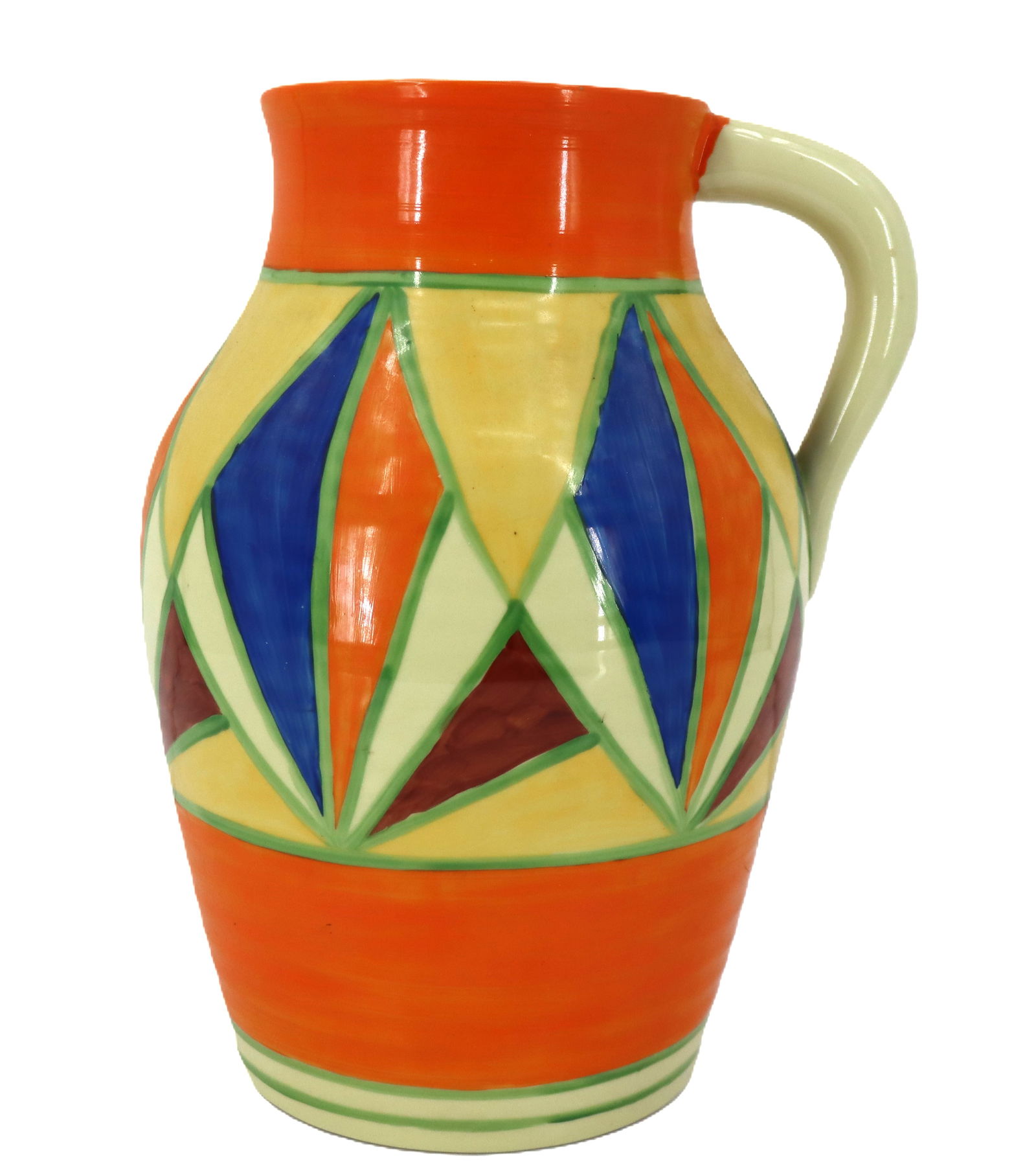 After Clarice Cliff (1899-1972) English, Reproduction "Bizarre" Art Pottery Lotus Jug (1 of 17)