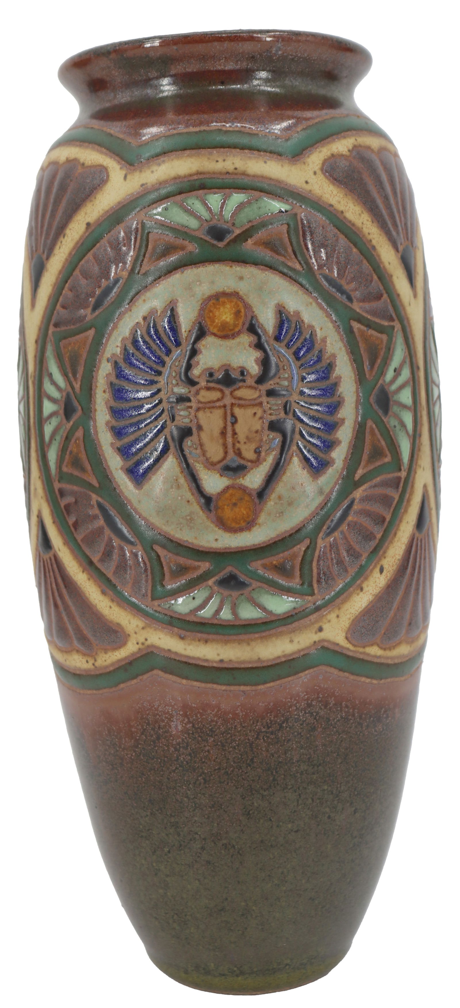 Eric Olson (20th/21st Century) American, Egyptian Motif Arts and Crafts Style Vase (1 of 13)