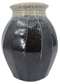 Jackie Seaton (1945-2013) Canadian, Signed Salt-Glazed Art Pottery Vase