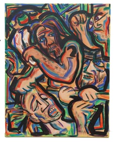 Acrylic on Board Painting by Storm of Samson of Nazrite
