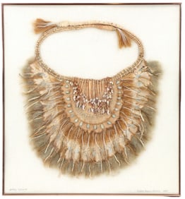 Colleen Barry Wilson (Born 1951) American, 1984 Mixed Media Assemblage Titled "Shore Collar"