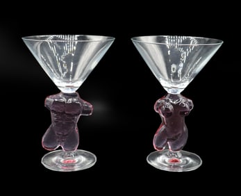 (2) Lady Torso Martini Glasses by Schott Zwiesel Inferno