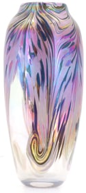 Vintage Art Glass Vase Nuance Studios, New Orleans, Signed and Dated 1991