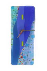 Nina Cambron (Born 1955) American, Abstract Art Glass Clock
