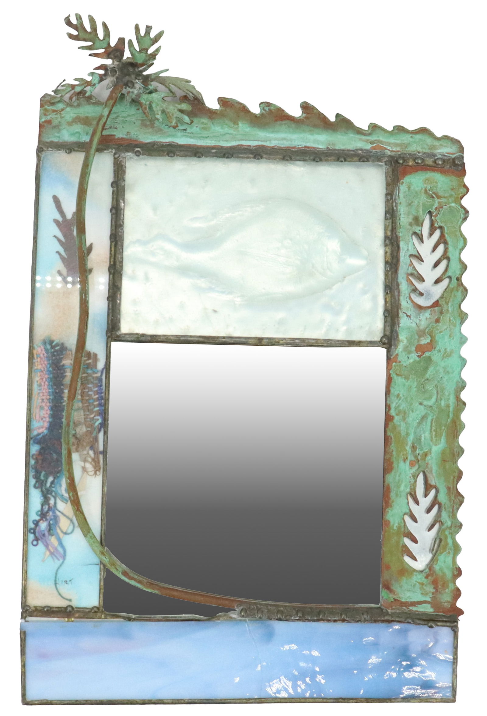 Cindy Hirt (Born 1953) American, Mixed Media Wall Art Mirror (1 of 18)