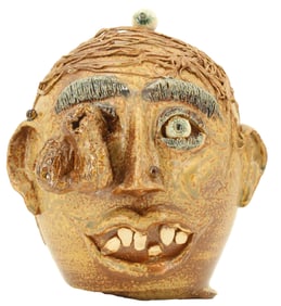 Grotesque "Face Jug" Ceramic Sculpture