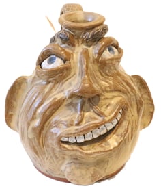 Terry Hosey American Buffalo Swamp Pottery Face Jug