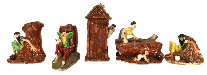 (5) Imperial Porcelain Corporation Blue Ridge Mountain Boys Figurines