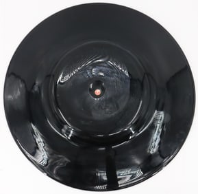 Large Black Italian Hand-Blown Murano Glass Centerpiece Plate