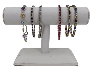 (6) Sterling Silver Bracelets - Gross 1.680 ozt.