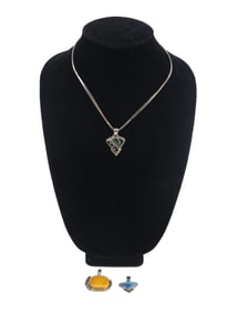 (3) Sterling Silver and Multi-Stone Jewelry Pieces - Gross 1.325 ozt.
