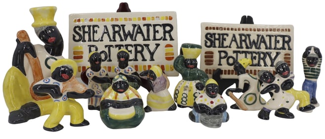 (13) Black Americana Figurines from Shearwater Pottery
