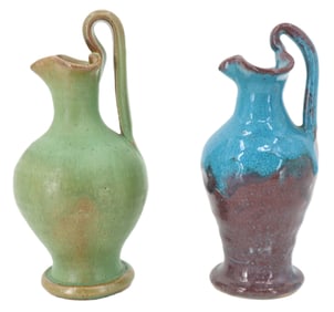 (2) Art Pottery Rebecca Jugs