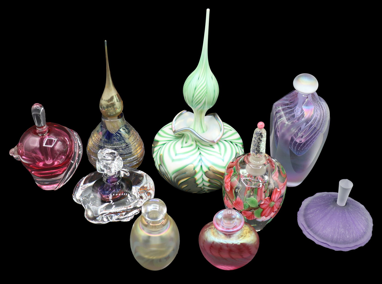 (9) Glass Perfume Bottles (1 of 20)