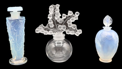 (3) Glass Perfume Bottles