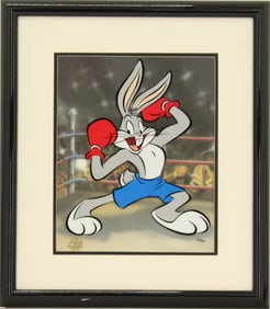 Warner Brothers Bugs Bunny Boxing Serigraph Cel