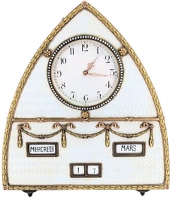 Fantastic Rare Russian Faberge Imperial Desk Clock Pre-1908