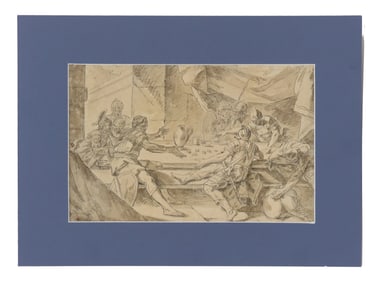 Attributed to Giovanni Paolo Panini (1691–1765) Italian, Ink on Laid Paper, Roman Soldiers