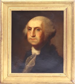 Adele Bass (19th Century) American, Oil on Canvas Portrait of George Washington